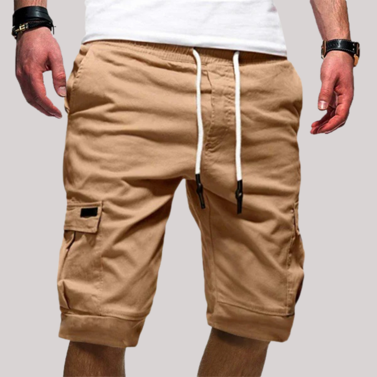 Men's Cargo Knee Length Drawstring Shorts