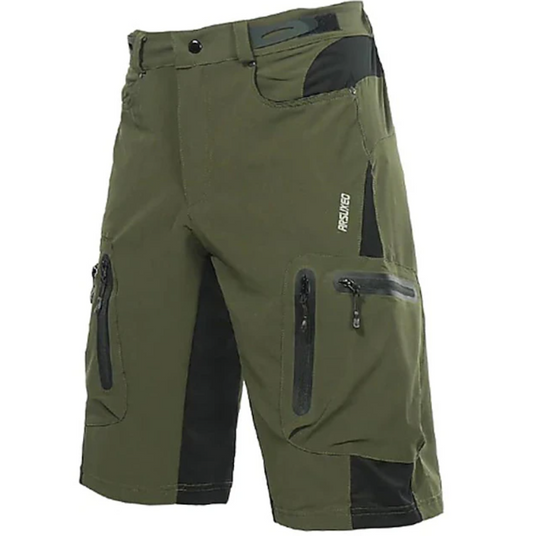 Men's Multi-Pocket Cargo Shorts with Flexible Waistband