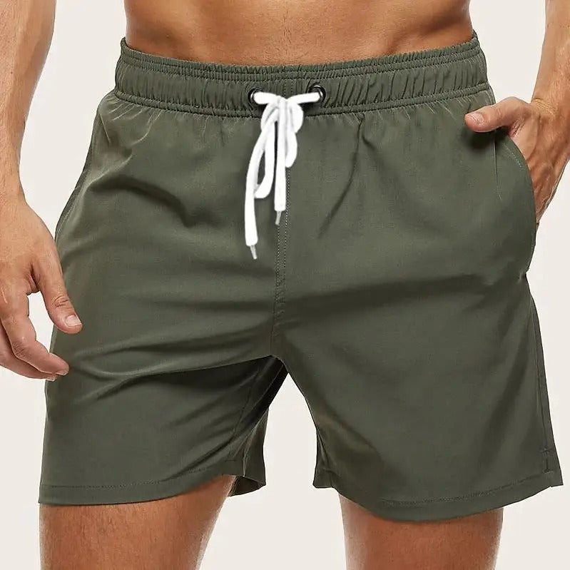 Men's Quick Dry Swim Shorts with Elastic Waistband