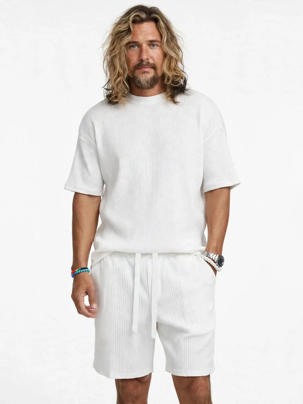 Men's Ribbed Two-Piece Lounge Set