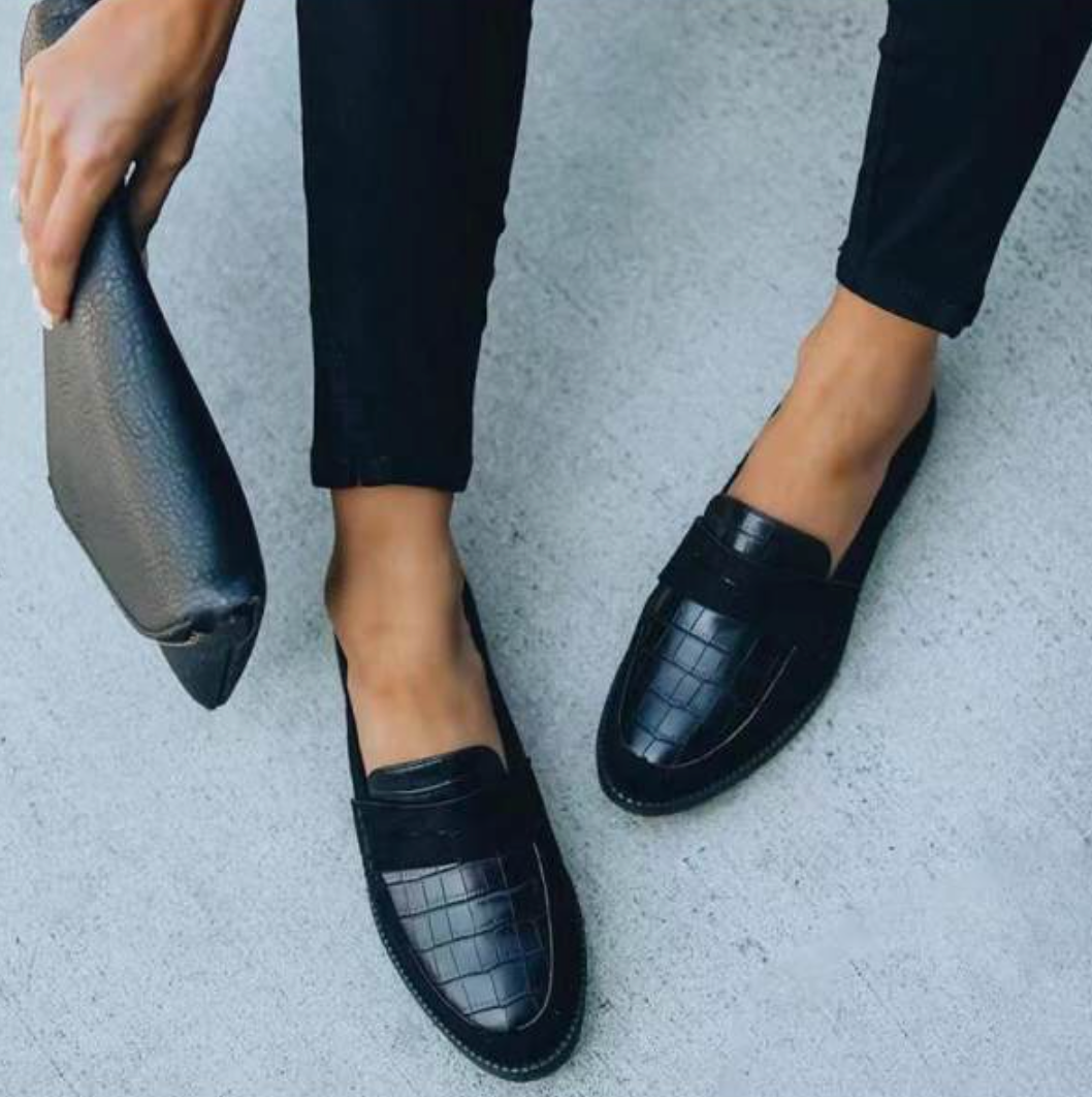 Women's Black Penny Loafers