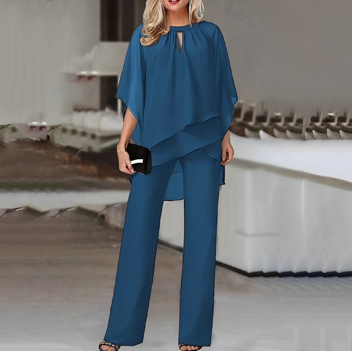 Women's Elegant Layered Two-Piece Set