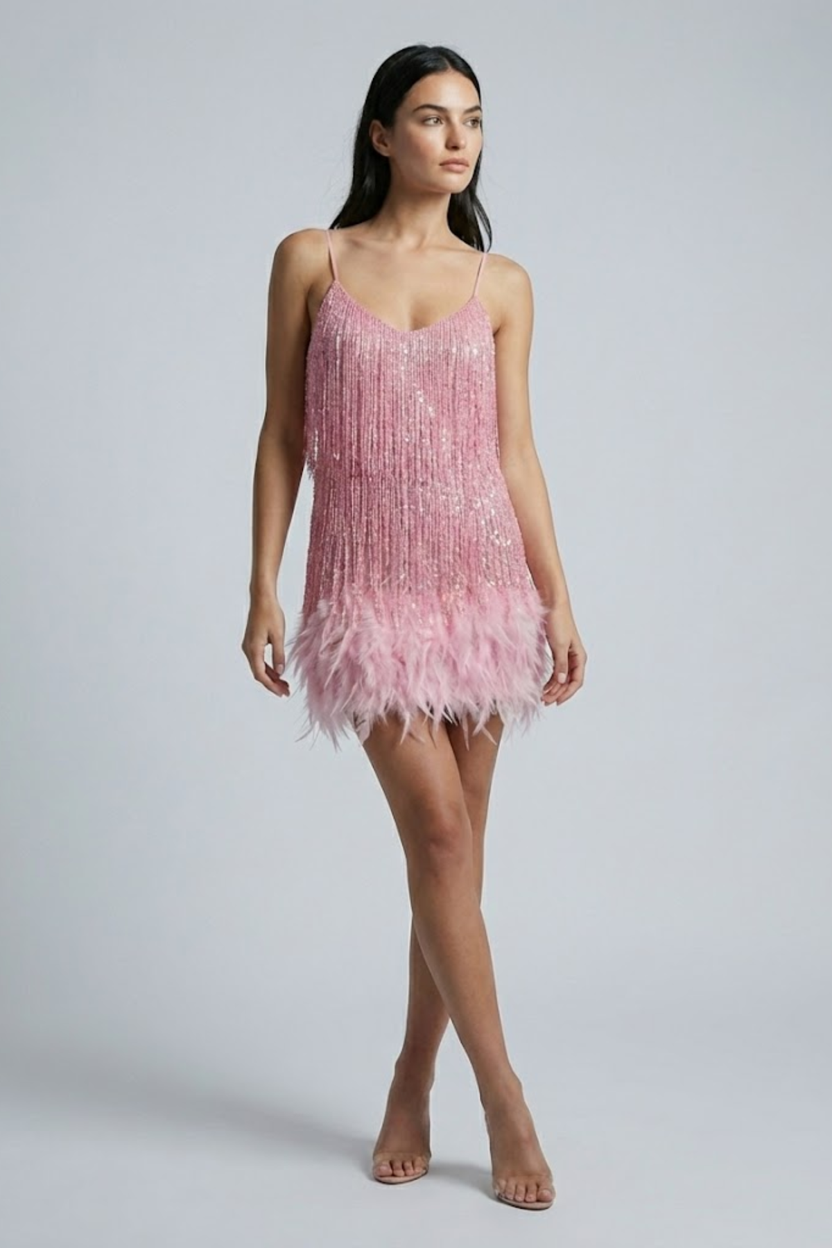 Women's Feather Mini Dress
