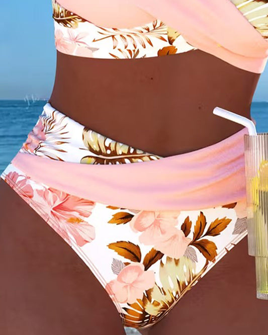Women's Floral High Waisted Bikini Set