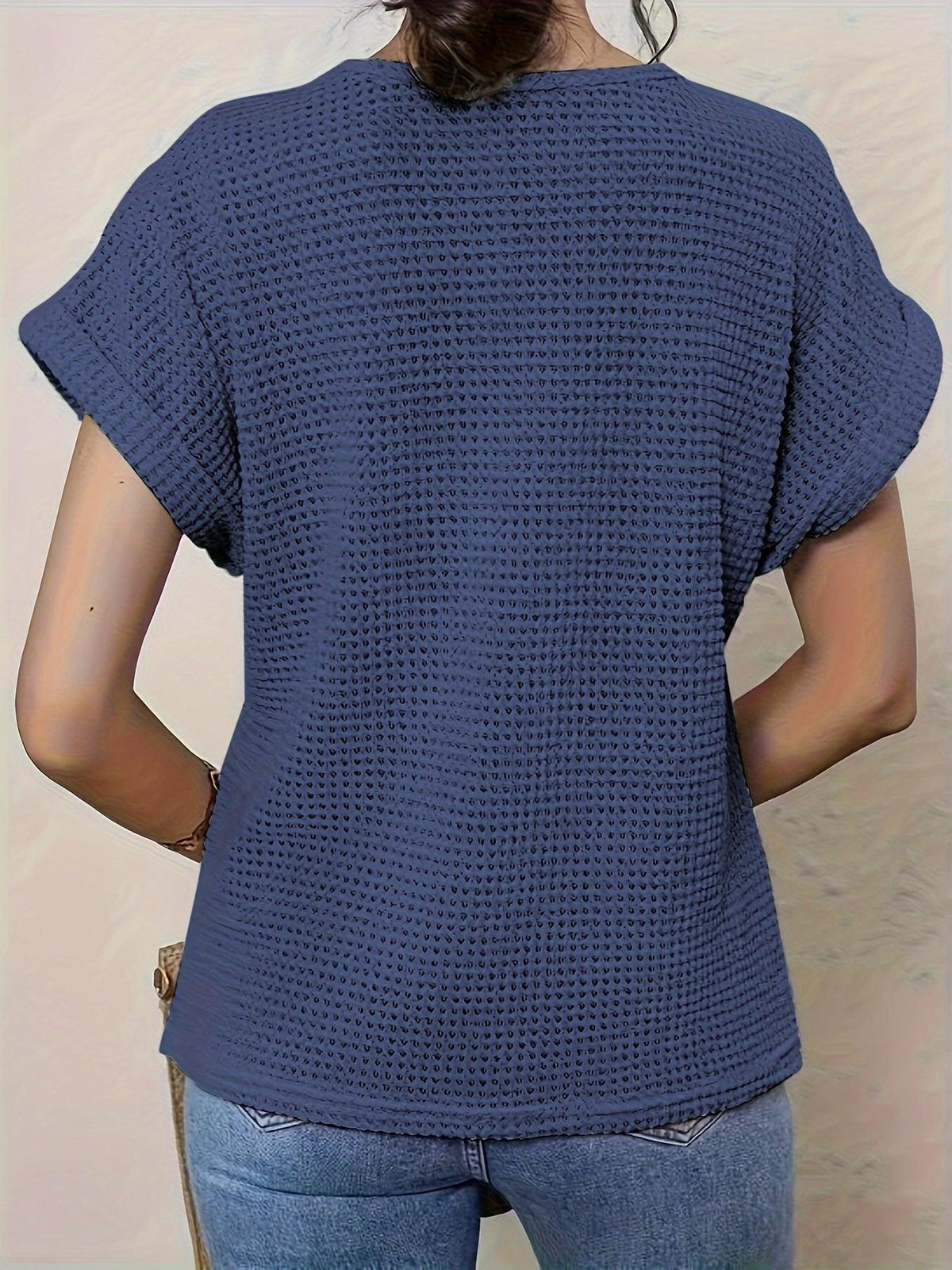 Women's Lace Short Sleeve Casual Top
