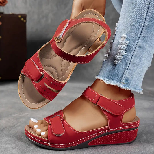 Women's Orthopaedic Leather Sandals with Ergonomic Arch Support