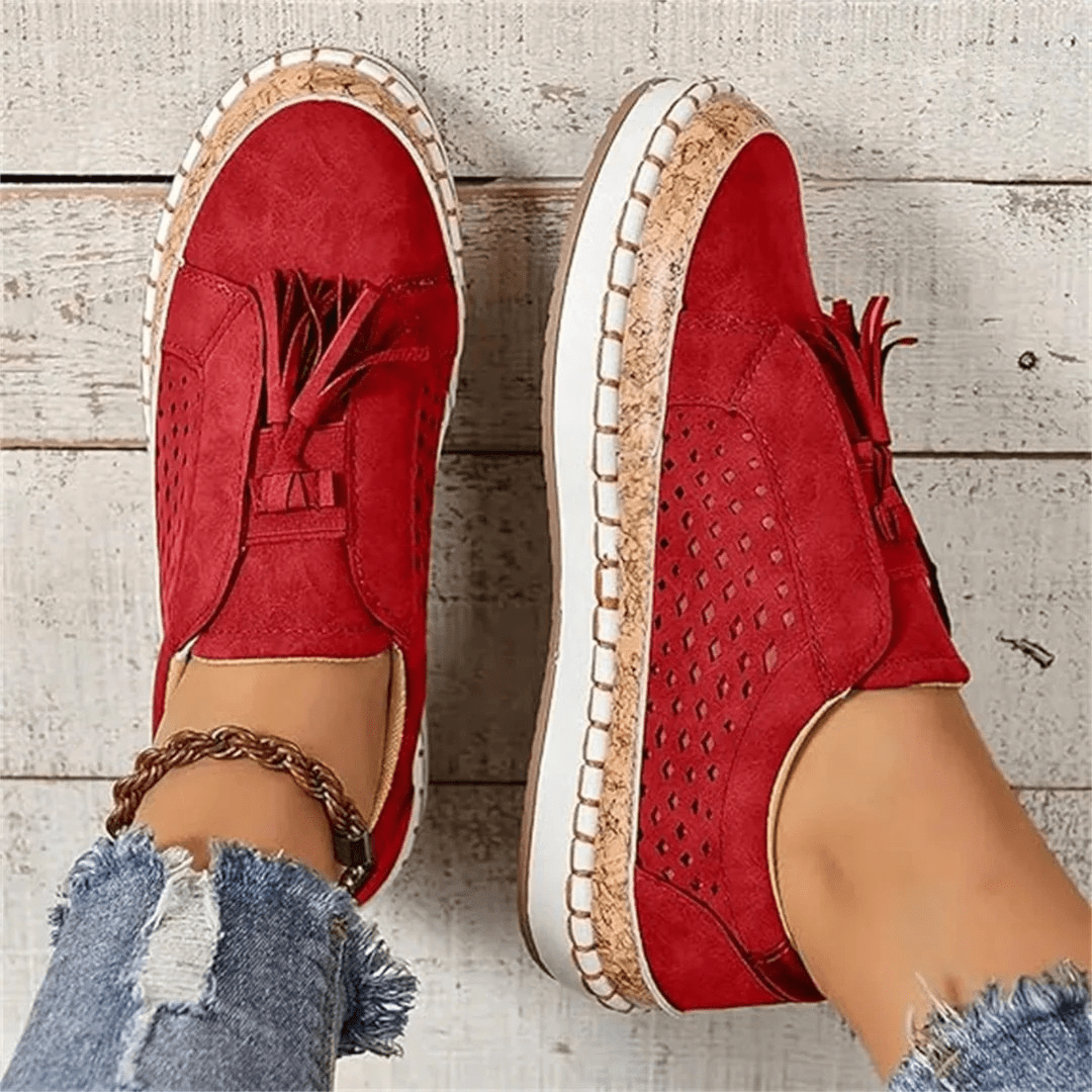Women's Perforated Slip On Sneakers