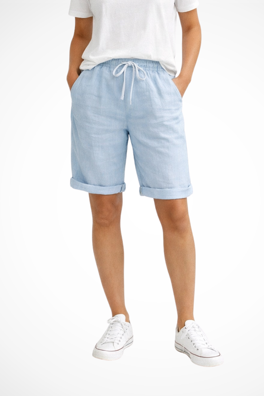 Women's Relaxed Fit Linen Capri Pants for Casual Everyday Wear