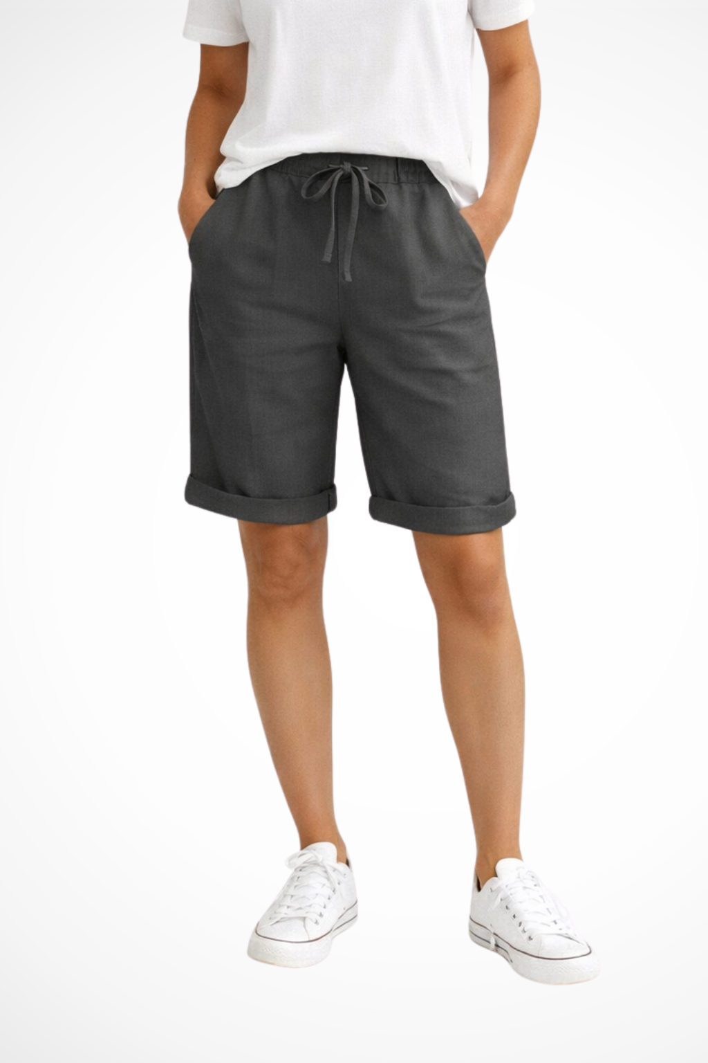 Women's Relaxed Fit Linen Capri Pants for Casual Everyday Wear