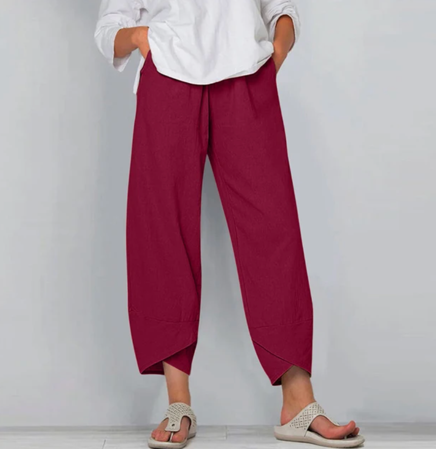 Women's Relaxed Linen Blend Pants for Summer