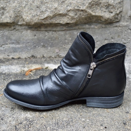Women's Wide Fit Orthopaedic Boots with Gel Sole and 4 cm Heel