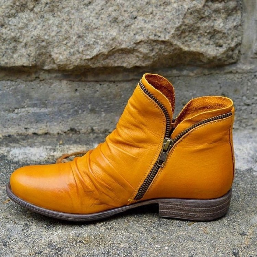 Women's Wide Fit Orthopaedic Boots with Gel Sole and 4 cm Heel