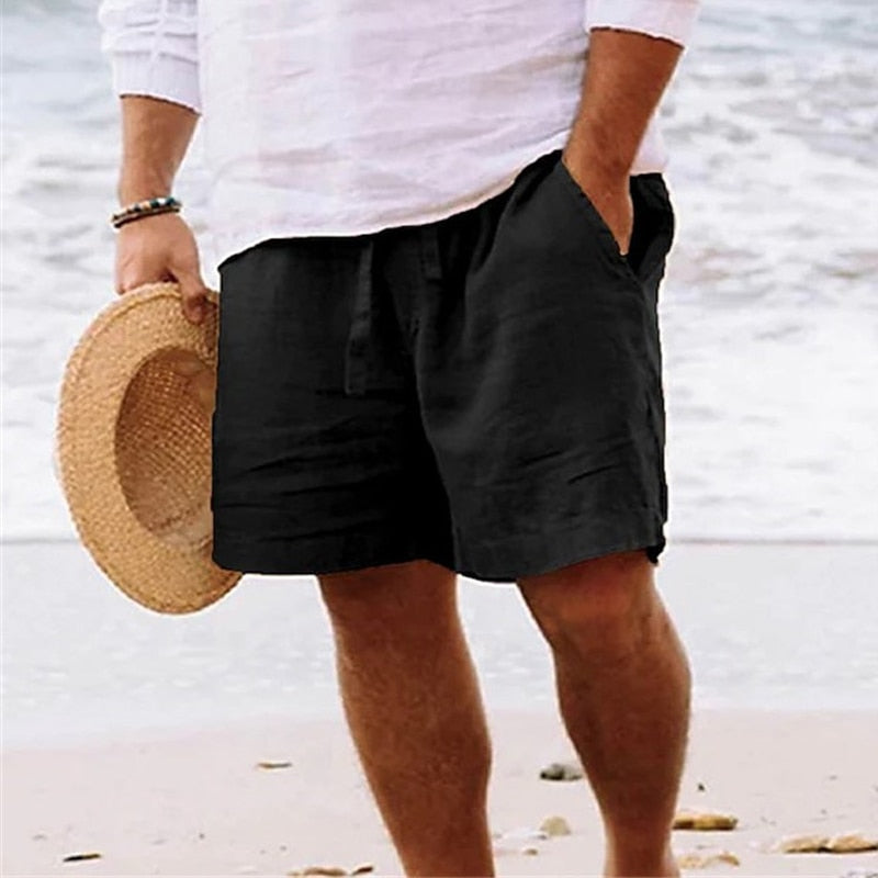 Men's Casual Beach Shorts with Side Pockets