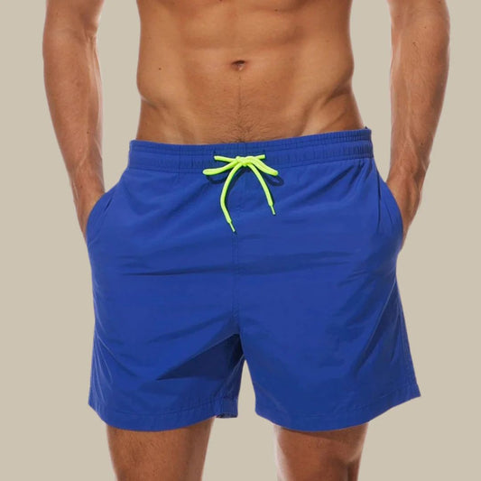 Men's Swim Shorts with Drawstring and Side Pockets