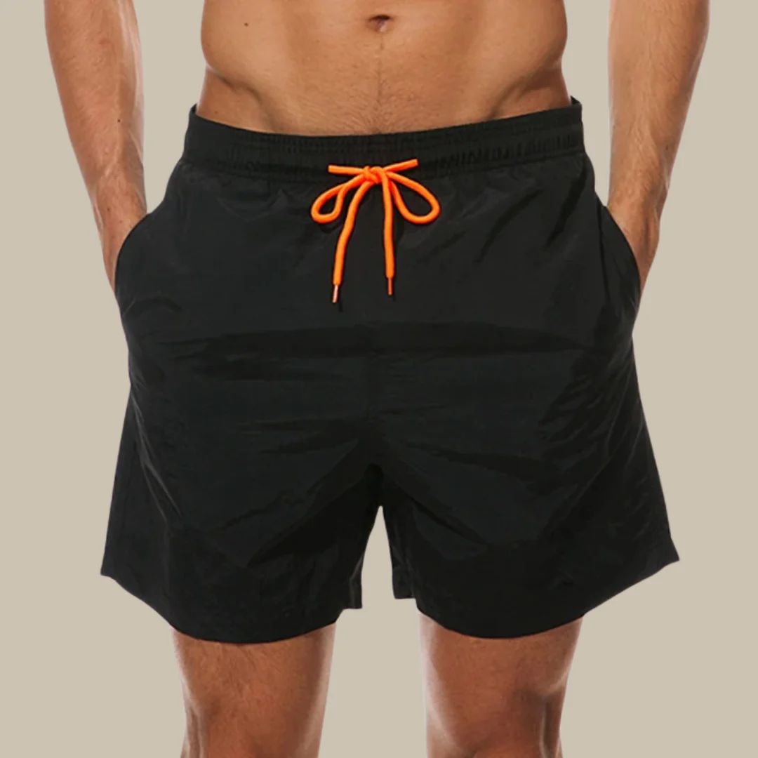 Men's Swim Shorts with Drawstring and Side Pockets
