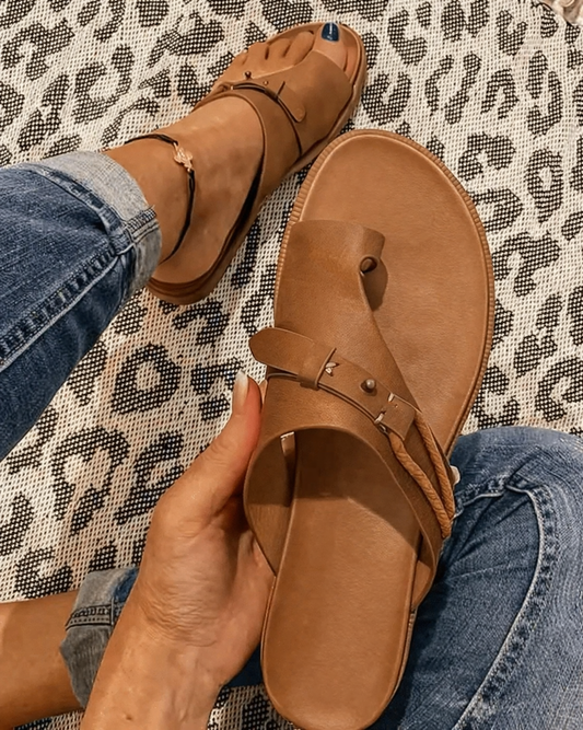 Women's Flat Toe Loop Sandals