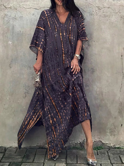 Women's Boho Tie-Dye Maxi Dress