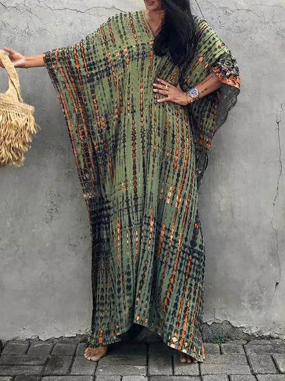 Women's Boho Tie-Dye Maxi Dress