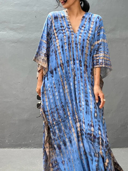 Women's Boho Tie-Dye Maxi Dress