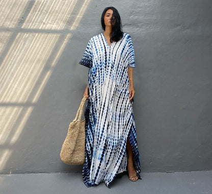 Women's Boho Tie-Dye Maxi Dress