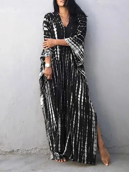 Women's Boho Tie-Dye Maxi Dress