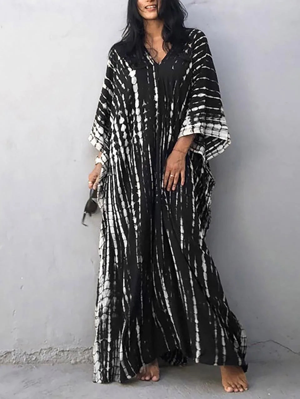 Women's Boho Tie-Dye Maxi Dress