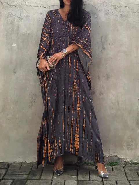 Women's Boho Tie-Dye Maxi Dress