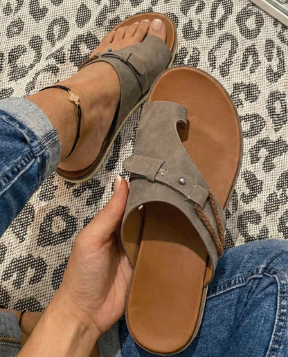 Women's Flat Toe Loop Sandals