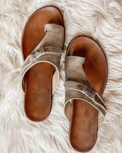 Women's Flat Toe Loop Sandals