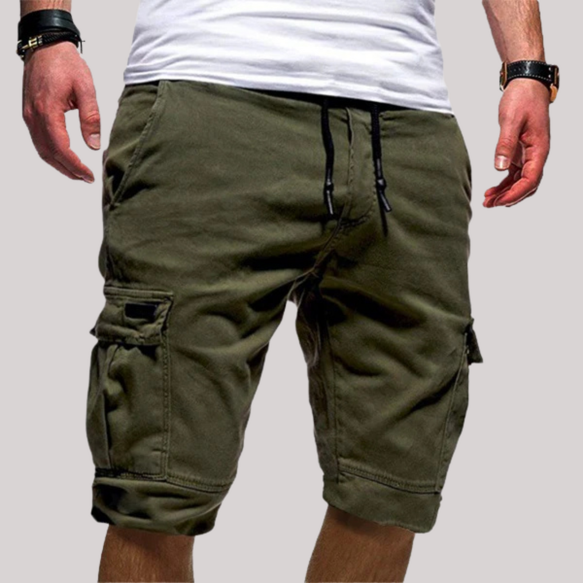 Men's Cargo Knee Length Drawstring Shorts