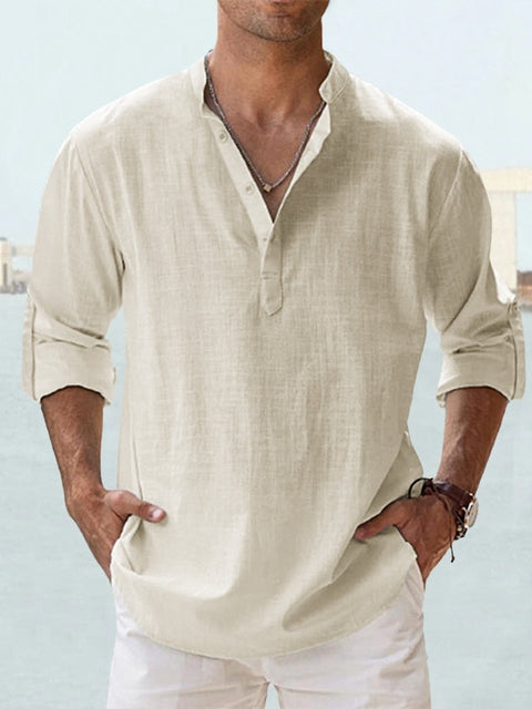 Men's Long Sleeve Button-Down Casual Shirt