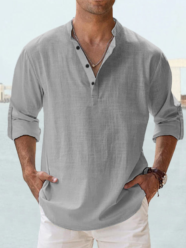 Men's Long Sleeve Button-Down Casual Shirt