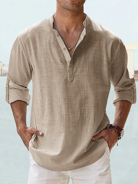Men's Long Sleeve Button-Down Casual Shirt