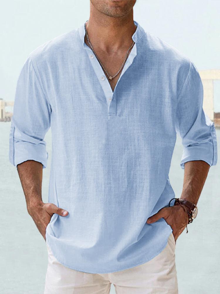 Men's Long Sleeve Button-Down Casual Shirt