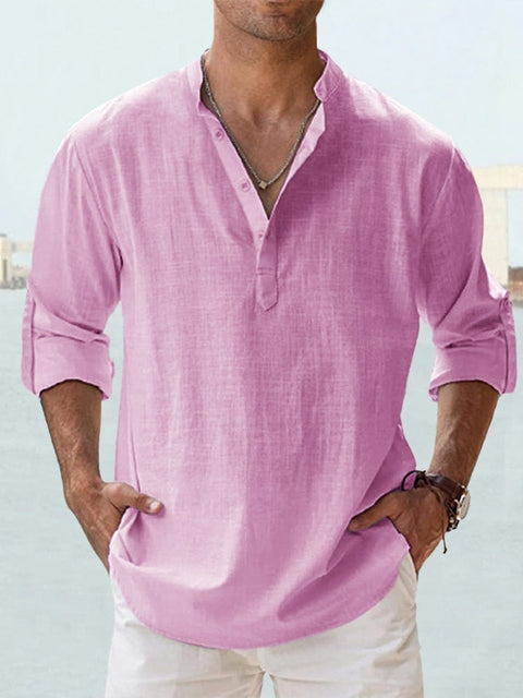 Men's Long Sleeve Button-Down Casual Shirt