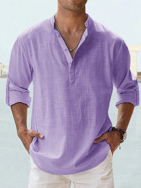 Men's Long Sleeve Button-Down Casual Shirt