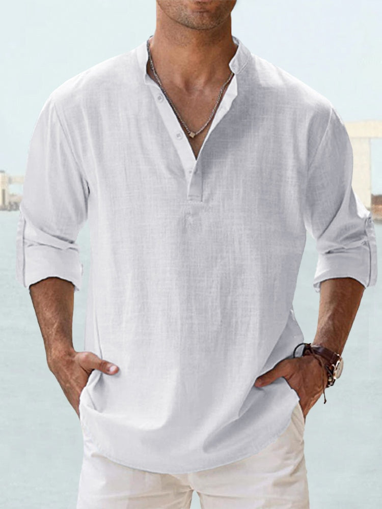 Men's Long Sleeve Button-Down Casual Shirt