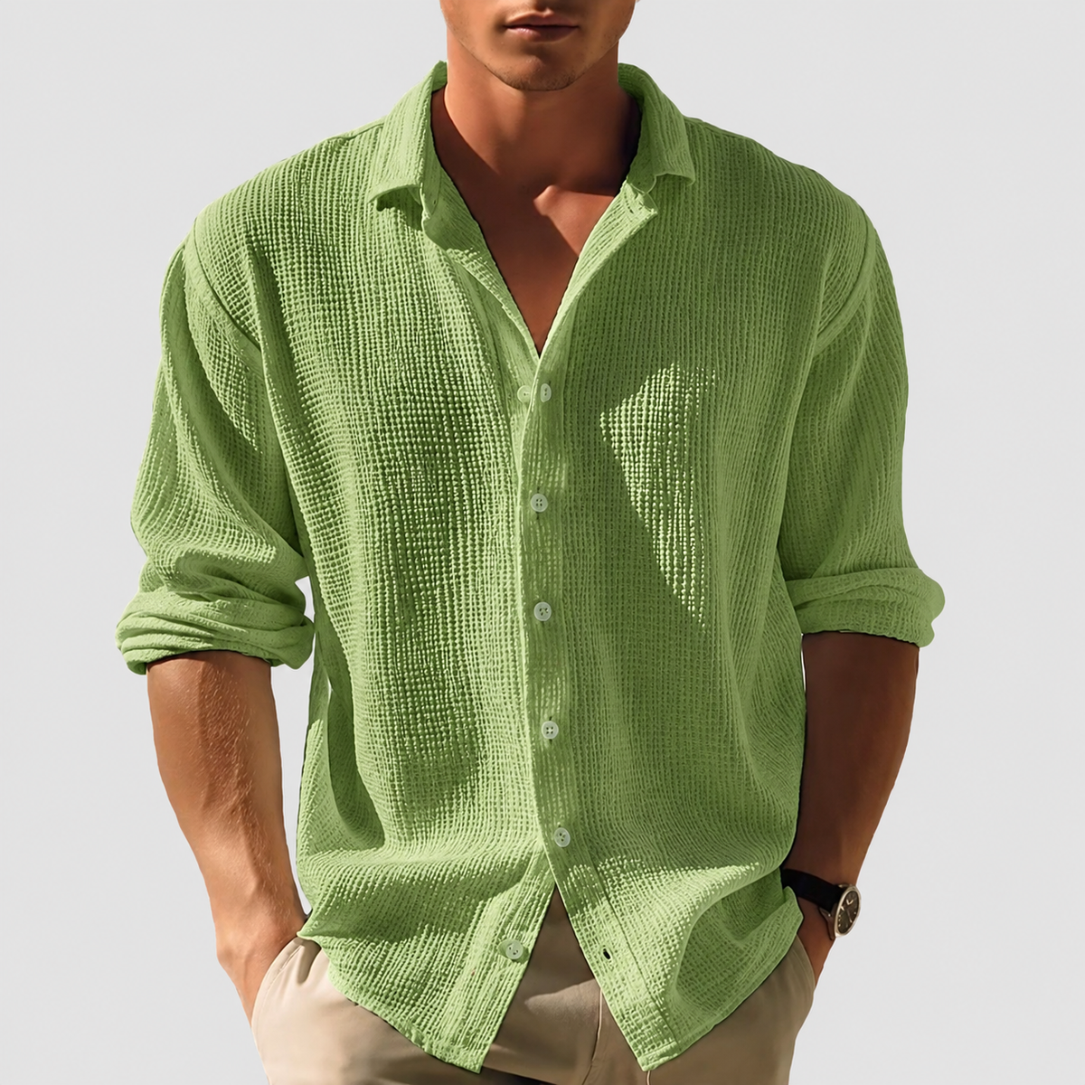 Men's Long Sleeve Button-Down Shirt