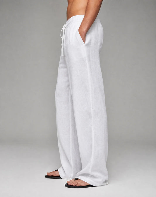 Men's Relaxed Fit Linen Drawstring Pants for Summer