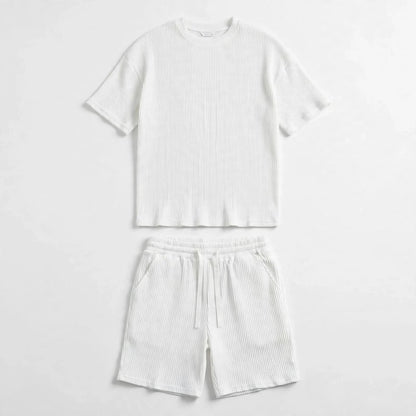 Men's Ribbed Two-Piece Lounge Set