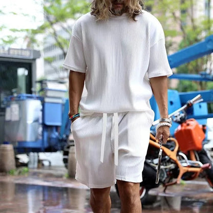 Men's Ribbed Two-Piece Lounge Set