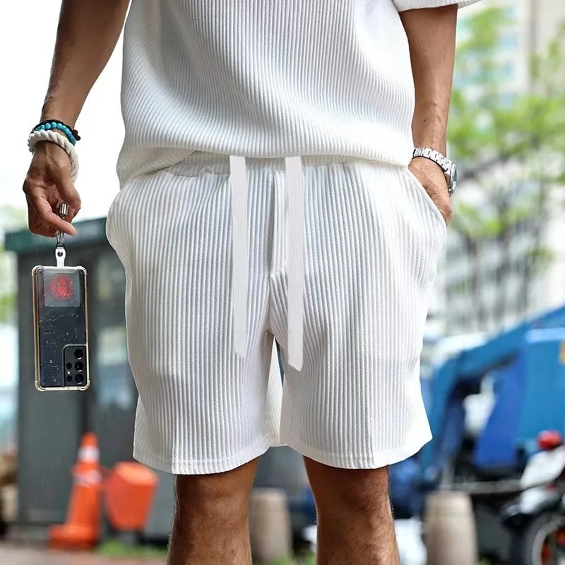 Men's Ribbed Two-Piece Lounge Set
