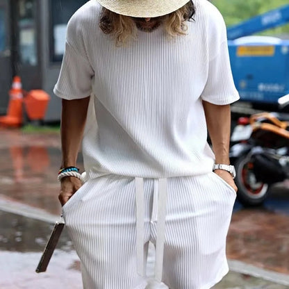 Men's Ribbed Two-Piece Lounge Set