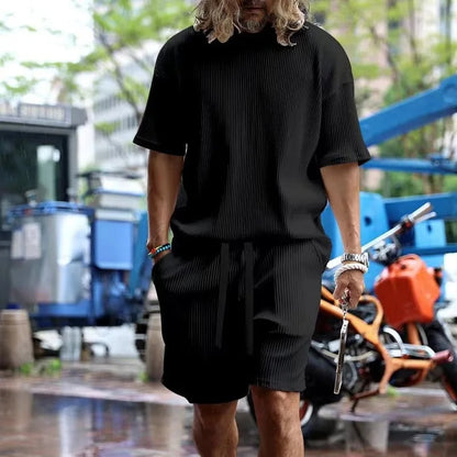 Men's Ribbed Two-Piece Lounge Set