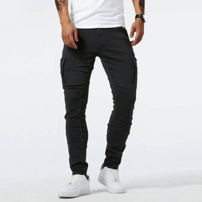 Men's Slim Fit Denim Cargo Jeans