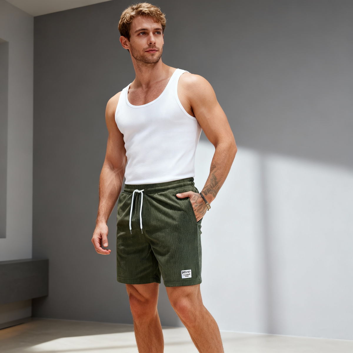 Men's Summer Swim Shorts with Elastic Waist