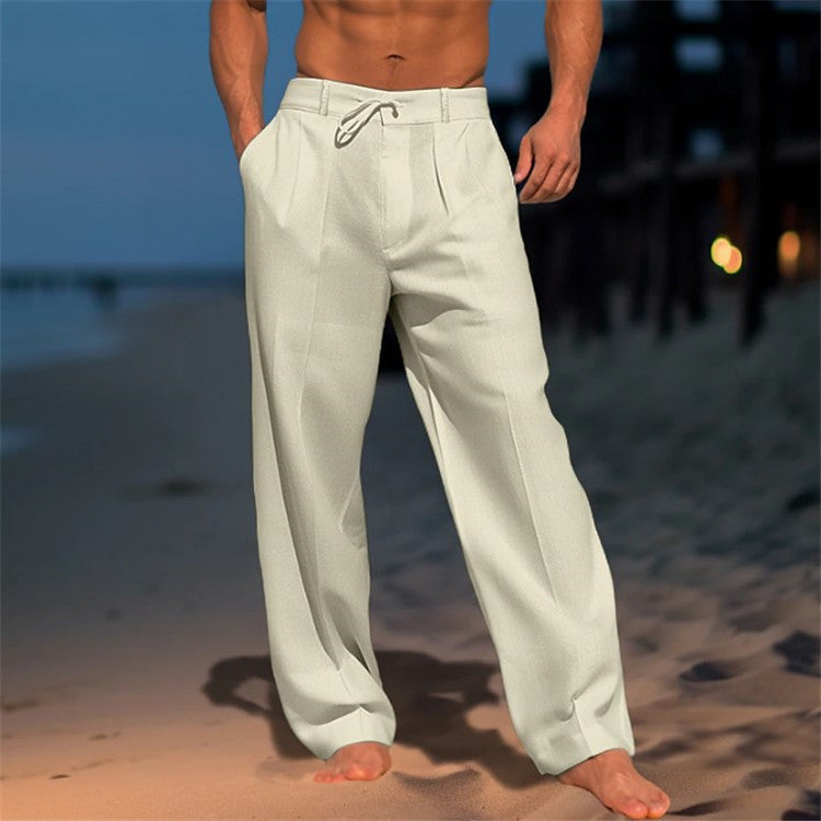 Men's Wide Leg Drawstring Pants