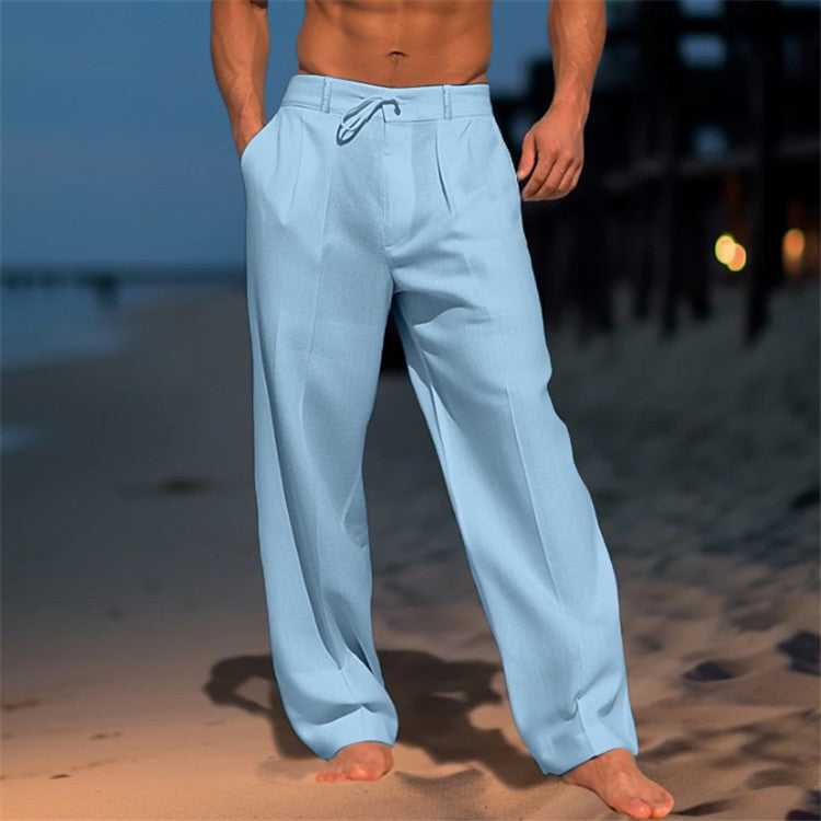 Men's Wide Leg Drawstring Pants