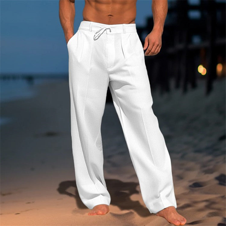 Men's Wide Leg Drawstring Pants