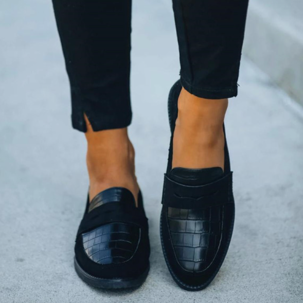 Women's Black Penny Loafers